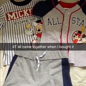 Mickey Mouse baseball outfit